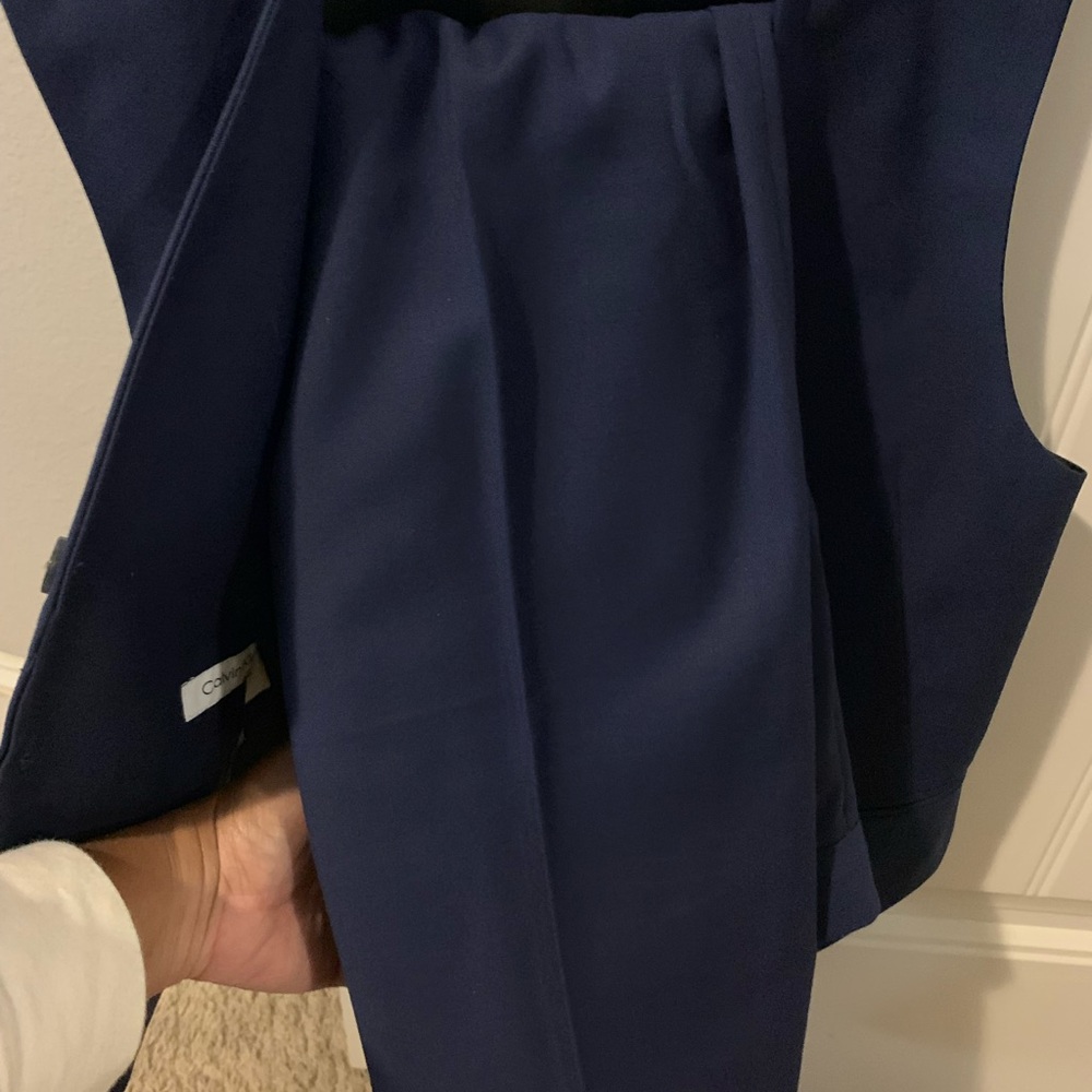 3 piece boys navy blue suit. Worn once.